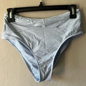 Hollister Light Blue Crossover Bikini Bottoms Size Small